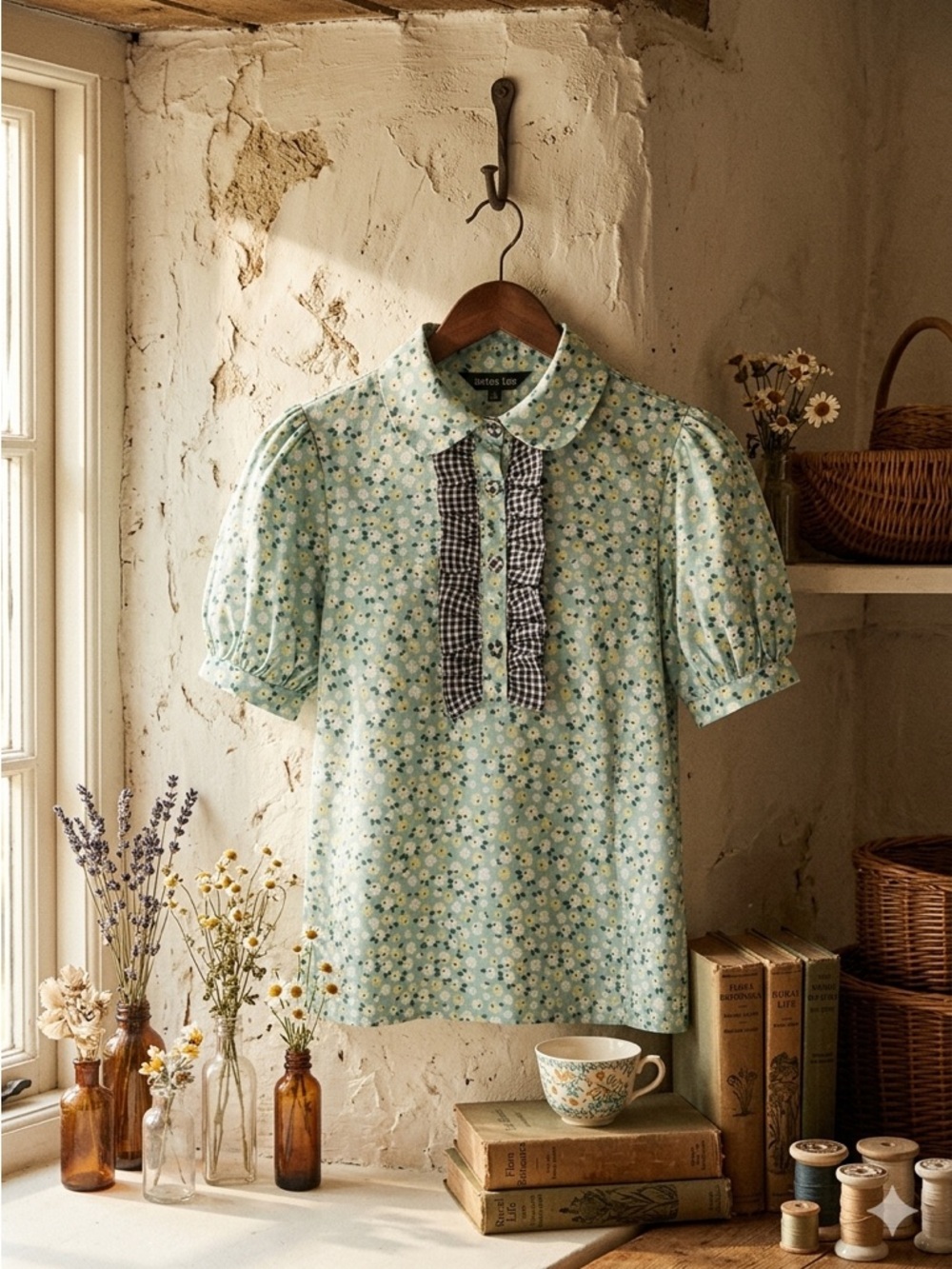 Sister Jane Rival Floral Ruffle Blouse M NWT